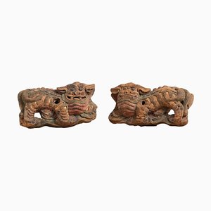 19th Century Chinese Guardian Lions, Set of 2-MJF-931256