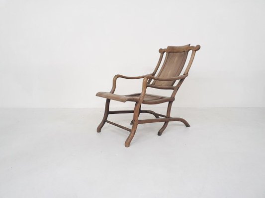 19th-Century Chinese Moon Gazer Lounge Chair In Solid Wood-ZO-830636