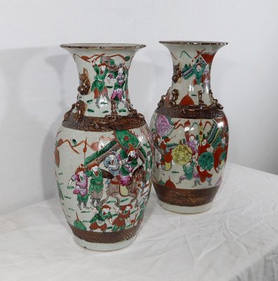 19th Century Chinese Nankin Porcelain Vases, Set of 2-RVK-1169470