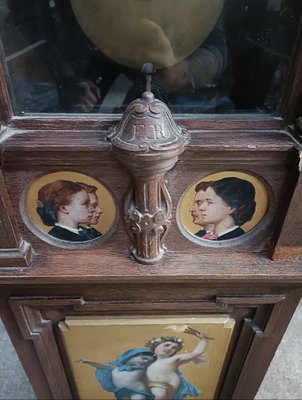 19th Century Clock with Hand-Painted Portraits-AED-1752434