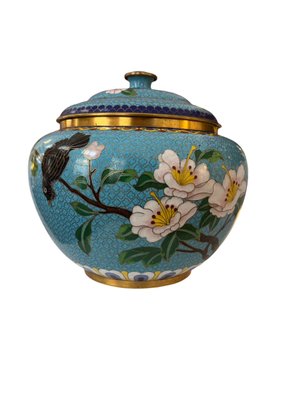 19th Century Cloisonné Bowl with Lid, China-SEI-2040395