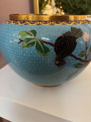 19th Century Cloisonné Bowl with Lid, China-SEI-2040395