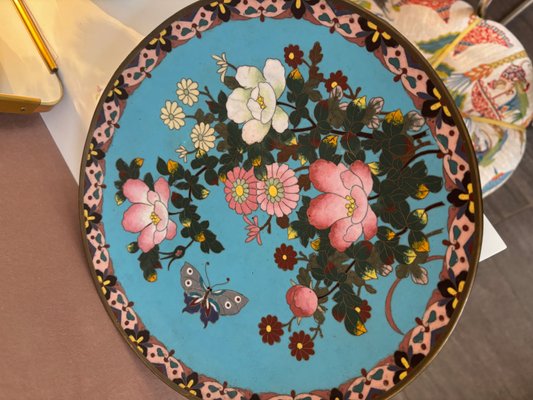 19th Century Cloisonné Plate, China, 1890s-SEI-2040411