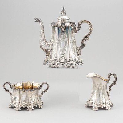 19th Century Coffee Service from CG Hallberg, Set of 3-WMV-1126935