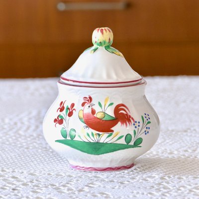 19th Century Coffee Service with Hand-Painted Rooster from St Clément, 1890s, Set of 15-SHG-2031543