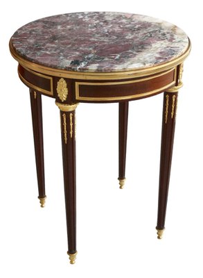 19th Century Coffee Table in Rosewood, Oak, Marble by Francis Linke, 1890s-FNC-1792317