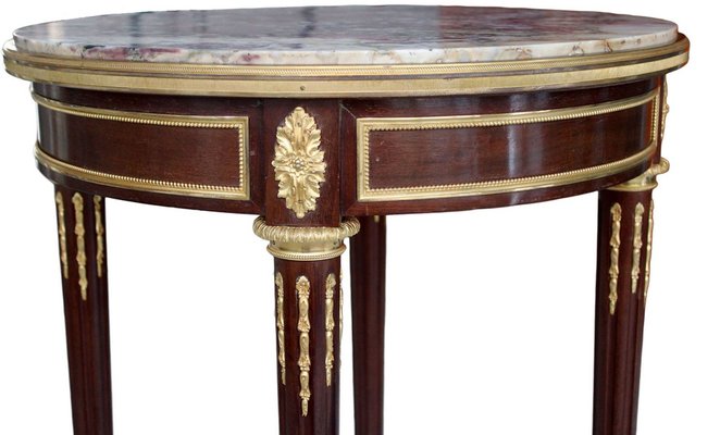 19th Century Coffee Table in Rosewood, Oak, Marble by Francis Linke, 1890s-FNC-1792317