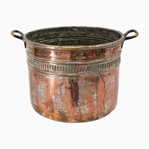 19th Century Copper Jardinière Planter With Two Handles, South of France-RIU-1277990