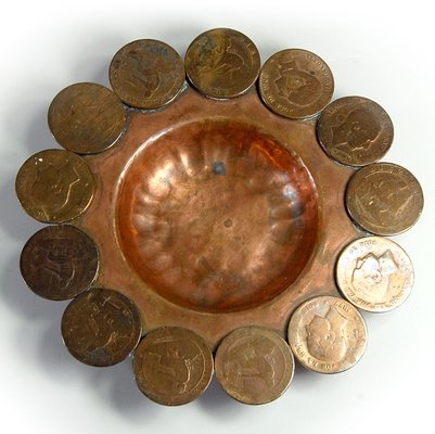 19th Century Copper Monay Dish from Spain-GIW-2032084