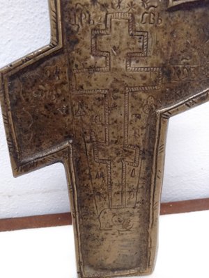 19th Century Cyrillic Homily Bronze Crucifix-ZFY-1153455