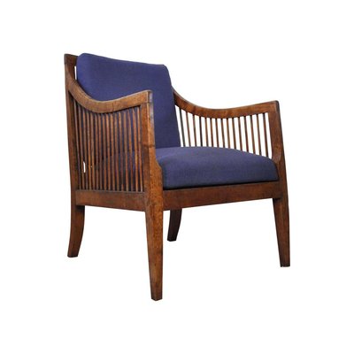 19th Century Danish Walnut Bergère Chair-HPQ-1306556