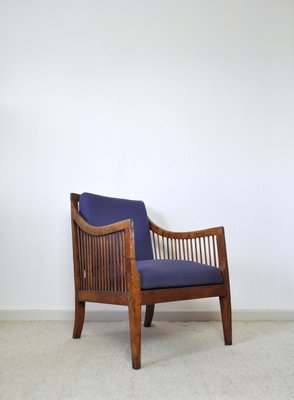 19th Century Danish Walnut Bergère Chair-HPQ-1306556