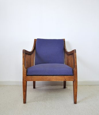 19th Century Danish Walnut Bergère Chair-HPQ-1306556