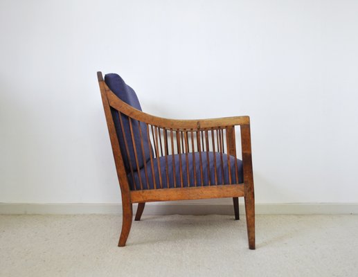 19th Century Danish Walnut Bergère Chair-HPQ-1306556