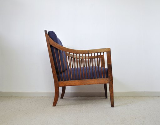 19th Century Danish Walnut Bergère Chair-HPQ-1306556