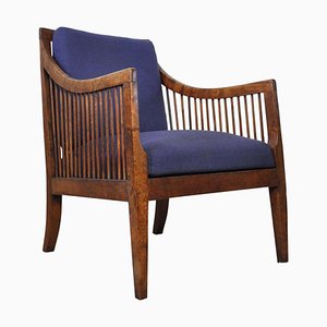 19th Century Danish Walnut Bergère Chair-HPQ-1306556