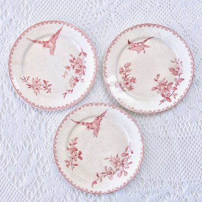 19th Century Dessert Plates from Sarreguemines, 1878, Set of 3-SHG-2043180