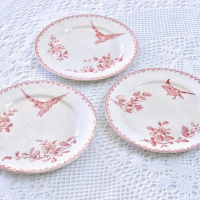 19th Century Dessert Plates from Sarreguemines, 1878, Set of 3-SHG-2043180