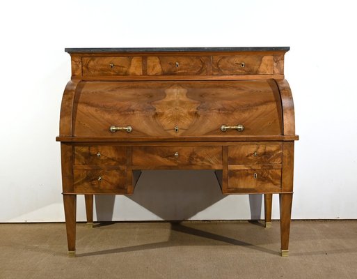 19th Century Directory Cylinder Desk in Walnut-RVK-1726235