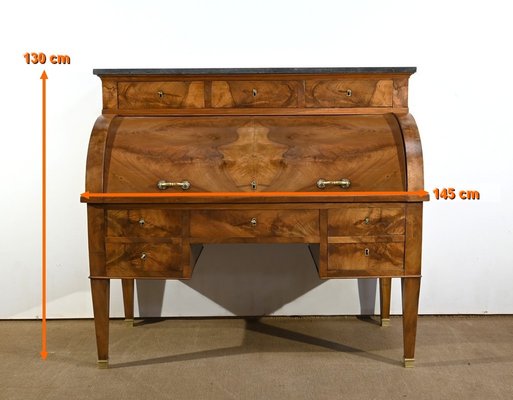 19th Century Directory Cylinder Desk in Walnut-RVK-1726235