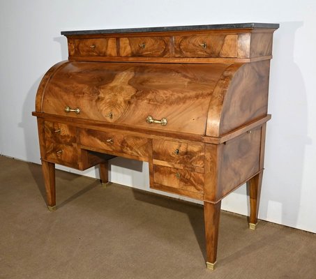 19th Century Directory Cylinder Desk in Walnut-RVK-1726235