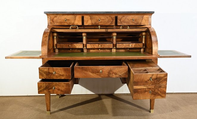 19th Century Directory Cylinder Desk in Walnut-RVK-1726235