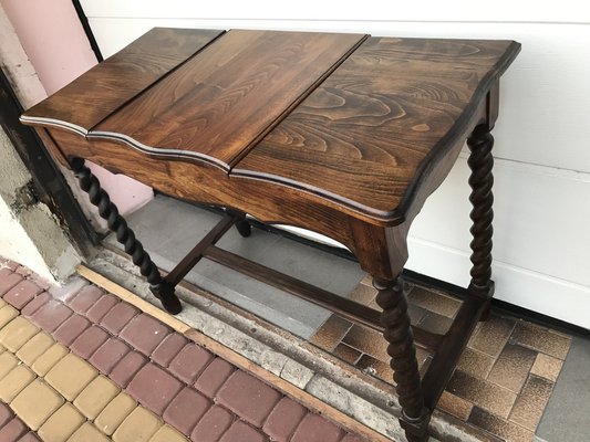 19th Century Dressing Table with Opening Tops on Spiral Legs-WQQ-1739582