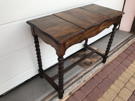 19th Century Dressing Table with Opening Tops on Spiral Legs-WQQ-1739582