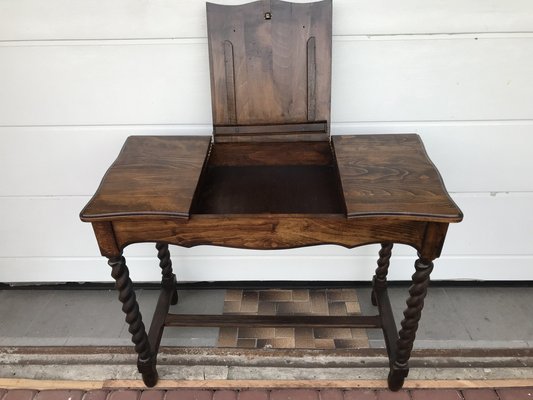 19th Century Dressing Table with Opening Tops on Spiral Legs-WQQ-1739582