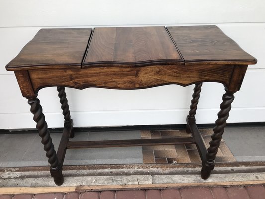 19th Century Dressing Table with Opening Tops on Spiral Legs-WQQ-1739582