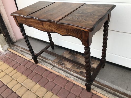 19th Century Dressing Table with Opening Tops on Spiral Legs-WQQ-1739582