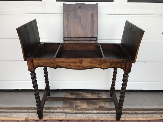 19th Century Dressing Table with Opening Tops on Spiral Legs-WQQ-1739582