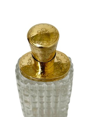 19th Century Dutch Crystal and 14 Carat Gold Scent or Perfume Bottle-UCH-1224158