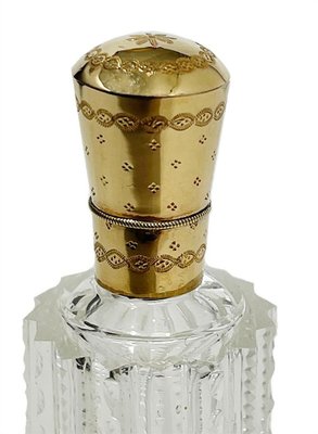 19th Century Dutch Crystal and Gold Scent or Perfume Bottle-UCH-1224394