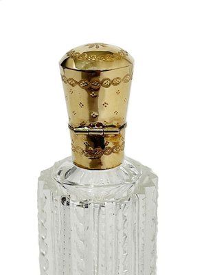 19th Century Dutch Crystal and Gold Scent or Perfume Bottle-UCH-1224394