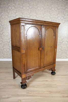 19th Century Dutch Mannerism Oak Cabinet-CYY-2031341