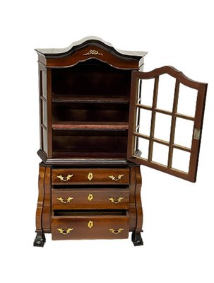 19th Century Dutch Miniature Mahogany Display Cabinet-UCH-1224870