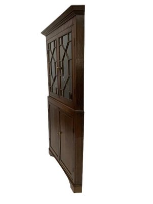 19th Century Dutch Oak Display Corner Cabinet-UCH-1224376