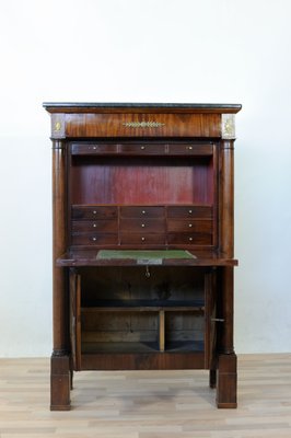 19th Century Empire Mahogany Secretaire-GAP-659008