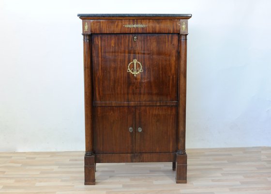 19th Century Empire Mahogany Secretaire-GAP-659008