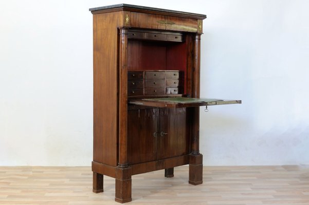 19th Century Empire Mahogany Secretaire-GAP-659008