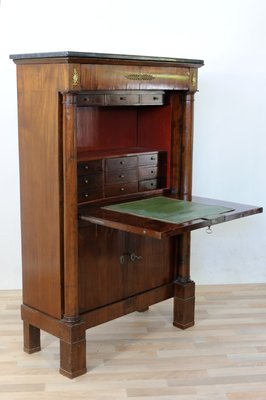 19th Century Empire Mahogany Secretaire-GAP-659008