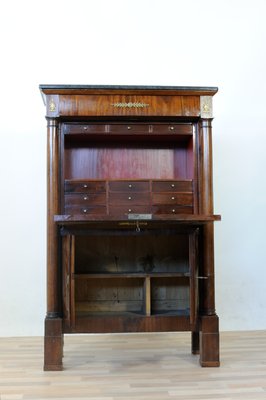 19th Century Empire Mahogany Secretaire-GAP-659008