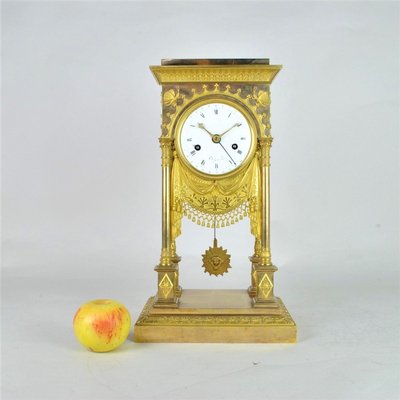 19th Century Empire Period Gilt Bronze Clock-SYQ-910298