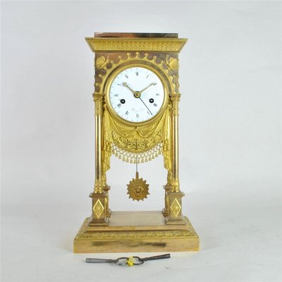 19th Century Empire Period Gilt Bronze Clock-SYQ-910298