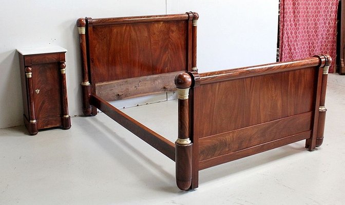 19th Century Empire Style Mahogany Bed-RVK-903402