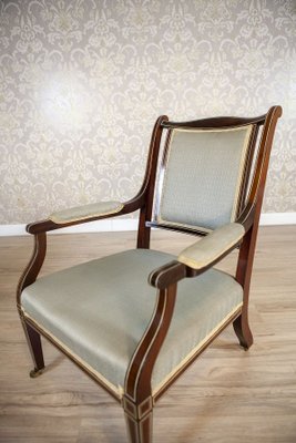 19th Century English Armchairs in Sheraton Style, Set of 2-CYY-2031349