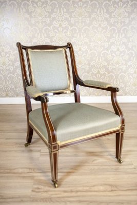 19th Century English Armchairs in Sheraton Style, Set of 2-CYY-2031349