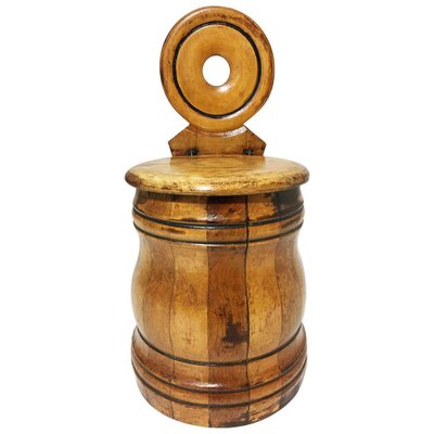 19th Century English Barrel Shaped Wall Mounted Salt Box-UCH-1224460