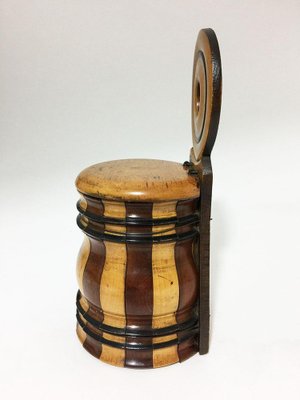 19th Century English Barrel Shaped Wall Mounted Salt Box-UCH-1224463